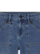 Jeans per bambina DKNY Kids denim con logo ricamato sulla tasca posteriore D62422 Z2A DKNY 