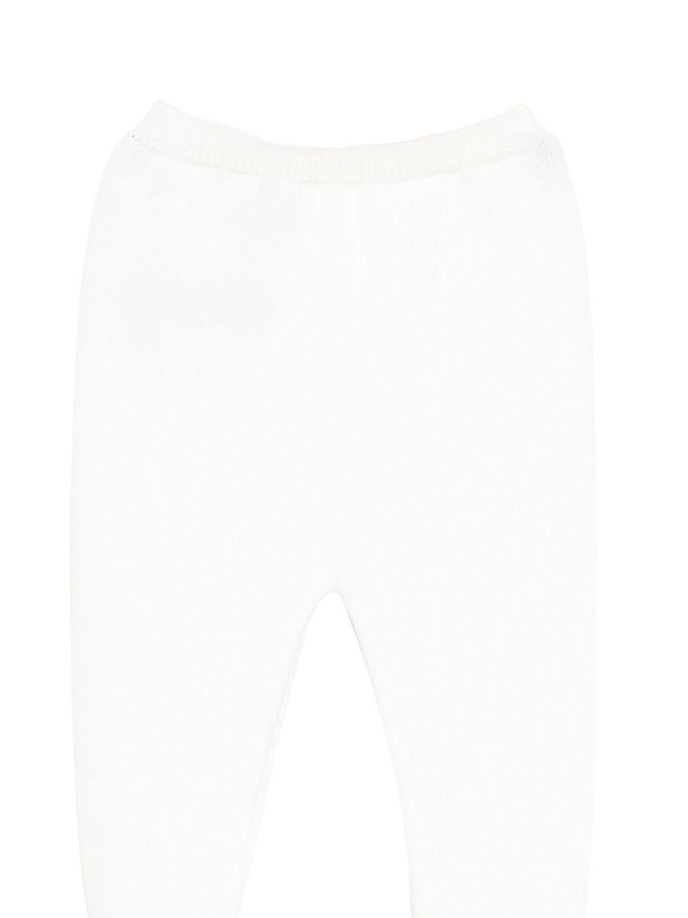 Set maglia con pantaloni per neonata Paz Rodriguez avorio con finitura in pizzo 103-123230 6062 PaZ RODRIGUEZ KIDS 