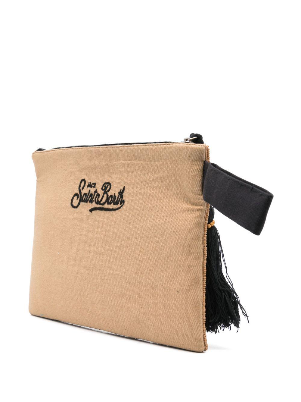 Pochette Aline MC2 Saint Barth marrone con stampa animalier POU0002 00653L MC2 ST. BARTH KIDS 
