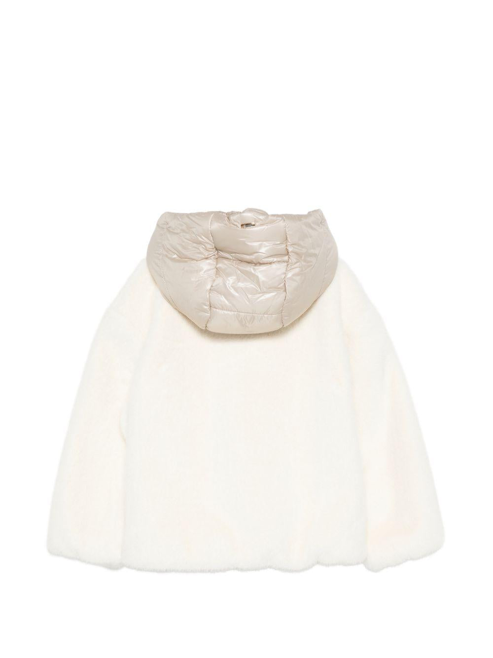 Giubbino per bambina Herno Kids beige con cappuccio imbottito GC000060G12630 1000 HERNO KIDS 