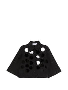 Camicia per bambina MSGM Kids nera con dettagli a pois S6MSJGSI097 110 MSGM KIDS 