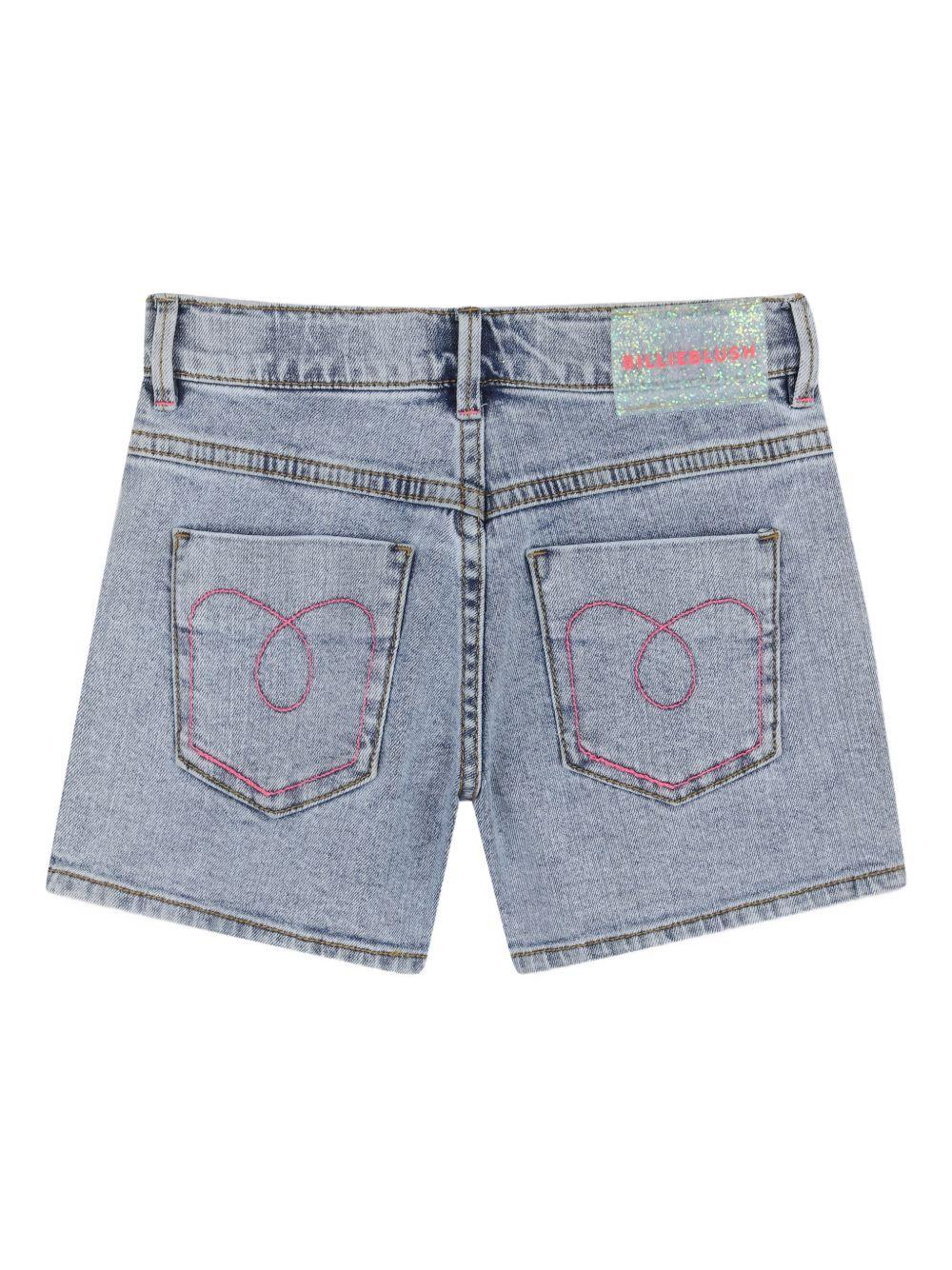 Shorts per bambina Billieblush azzurro con paillettes U21884 Z22 BILLIEBLUSH KIDS 