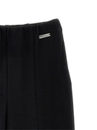 Pantaloni per bambina Monnalisa nero con dettaglio con cuciture 41G401 7231 0050 MONNALISA KIDS 