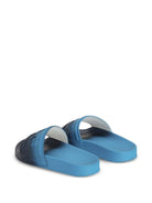 Ciabatte per bambino Dolce & Gabbana Kids blu e nero con logo goffrato DD0320 A5631 8L649 DOLCE & GABBANA KIDS 