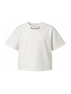 T-shirt per bambino Palm Angels Kids bianca con logo sul retro PBAA002S26JER001 002 PALM ANGELS KIDS 