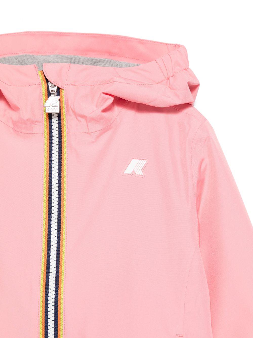 Giubbino P.Lily per bambina K-Way Kids rosa con logo applicato colorato K2148NW Q28 K-WAY KIDS 