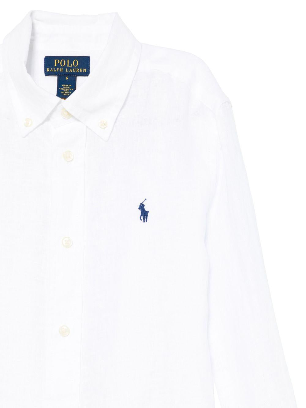 Camicia per bambino Polo Ralph Lauren Kids bianca con motivo Polo Pony 322967600 003 Ralph Lauren kids 