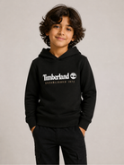 Felpa per bambino Timberland Kids nera con stampa logo sul davanti T60975 09B TIMBERLAND KIDS 