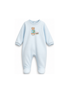 Tutina per neonato Moschino Kids azzurra con motivo Teddy Bear MUT04XLAA10 40304 MOSCHINO KIDS 