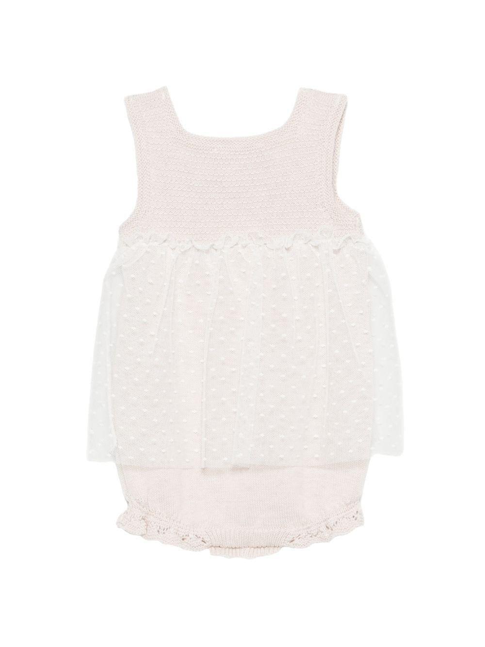 Body per neonata Paz Rodriguez beige con motivo a pois 020-123499 79 PaZ RODRIGUEZ KIDS 