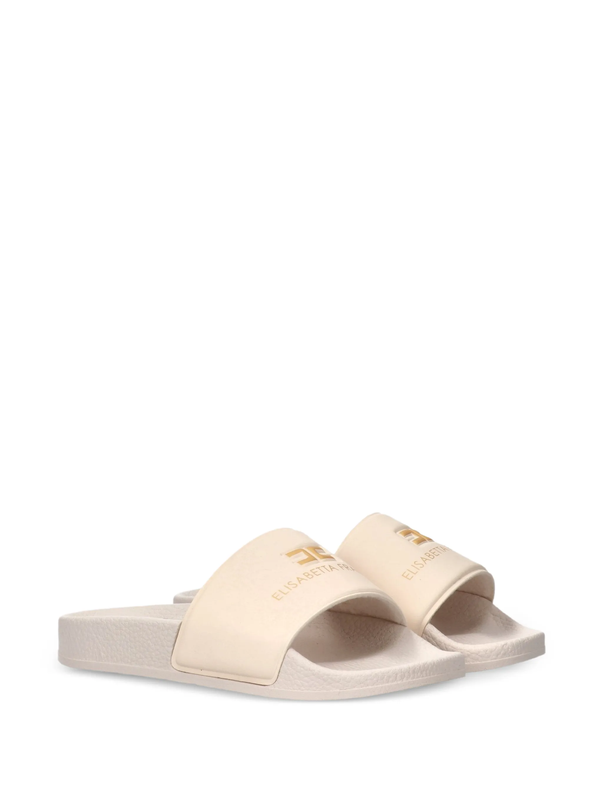 Ciabatte per bambina Elisabetta Franchi La Mia Bambina beige con logo sul davanti F4A0E0607174 5698 ElISABETTA FRANCHI KIDS 