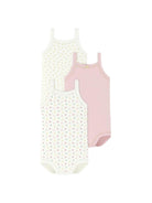 Set tre body per neonata Petit BAteau multicolore senza maniche con motivo a pois A0FRY 00 PETIT BATEAU KIDS 