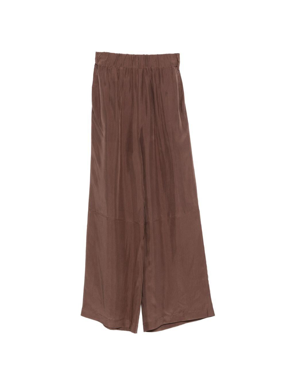Pantaloni per donna Alysi marroni con chiusura a coulisse 116126 P6003 MOSTO ALYSI 