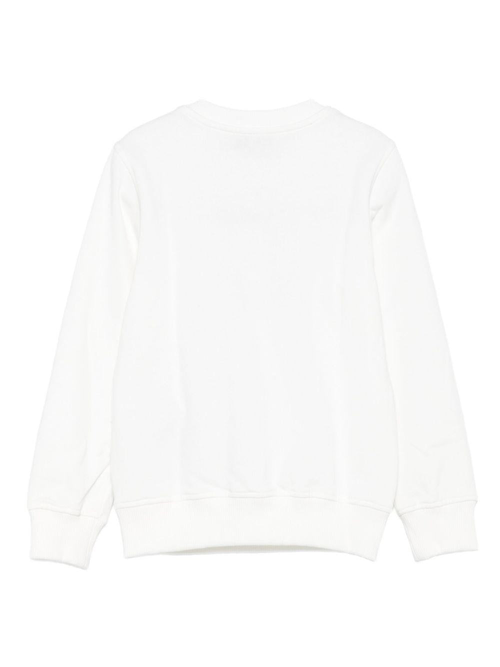 Felpa per bambini Moschino Kids bianca con stampa orsetto HQF08VLCA14 10063 MOSCHINO KIDS 