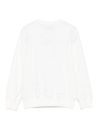 Felpa per bambini Moschino Kids bianca con stampa orsetto HQF08VLCA14 10063 MOSCHINO KIDS 