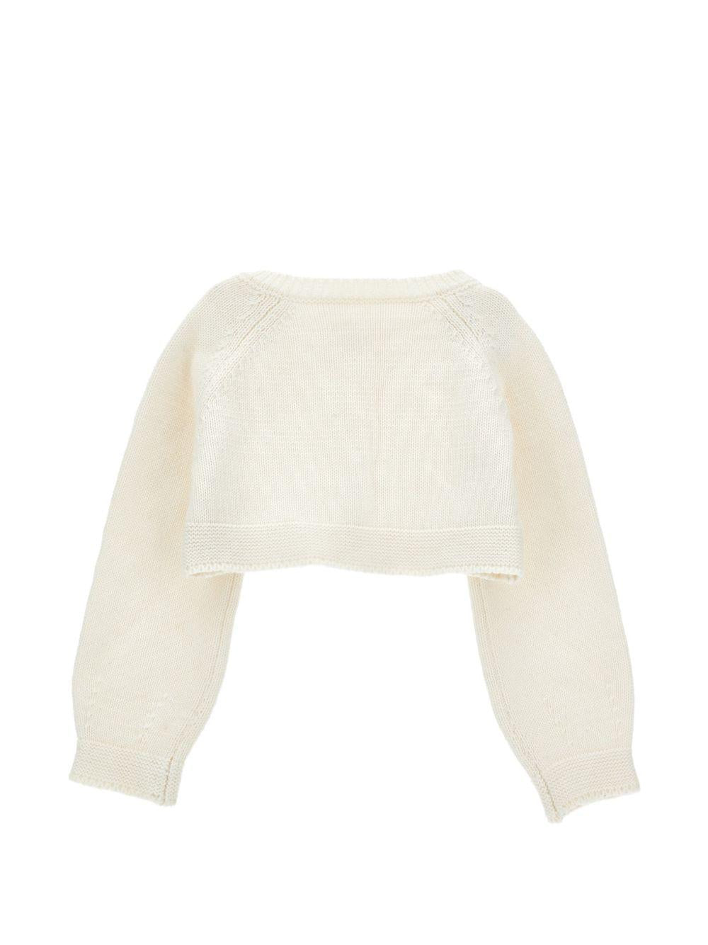 Cardigan per neonata Monnalisa Kids bianco con dettaglio con fiocco 73H801 8060 0001 MONNALISA KIDS 