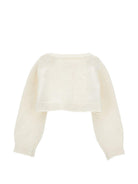 Cardigan per neonata Monnalisa Kids bianco con dettaglio con fiocco 73H801 8060 0001 MONNALISA KIDS 