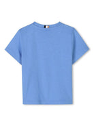 T-shirt con stampa per neonato BOSS Kidswear blu con orlo dritto J52110 84B BOSS KIDS 