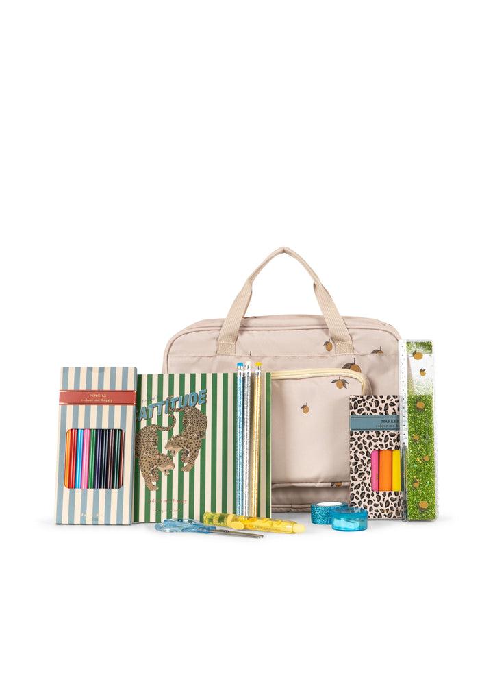 Borsa per bambini Konges Slojd beige con "kit accessori per le vacanze" KS105419 LEMON KONGES SLOJD 