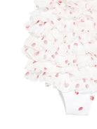 Costume intero per bambina Monnalisa bianco con applicazione fragola 39G027 7096 9944 MONNALISA KIDS 