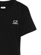 T-shirt per bambino C.P. Company Kids nero con logo CUM00WLAA17 60100 C.P.COMPANY KIDS 