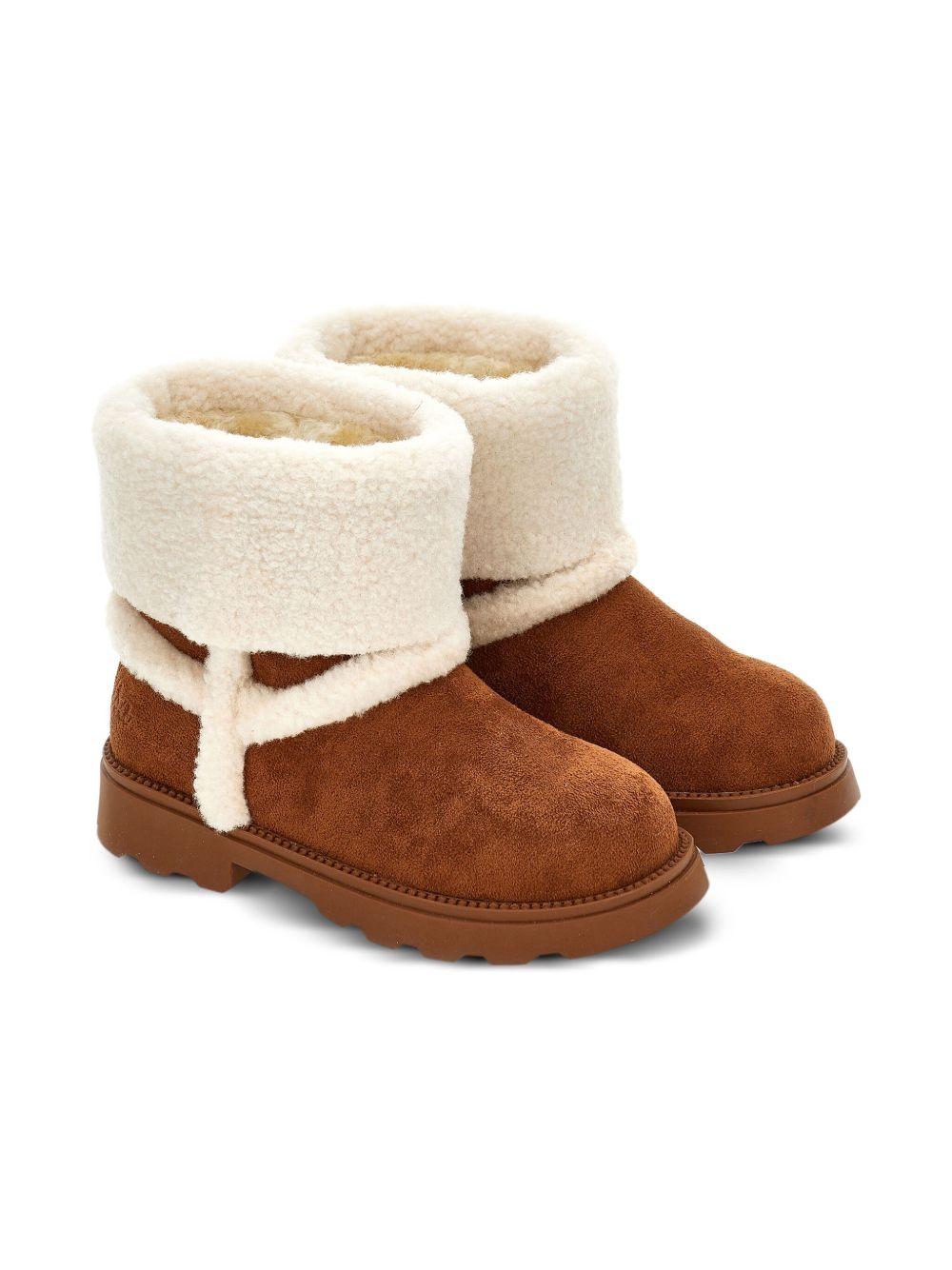 Stivaletti per bambina Monnalisa marrone con fodera in pelle di pecora 87F002 6702 0006 MONNALISA 