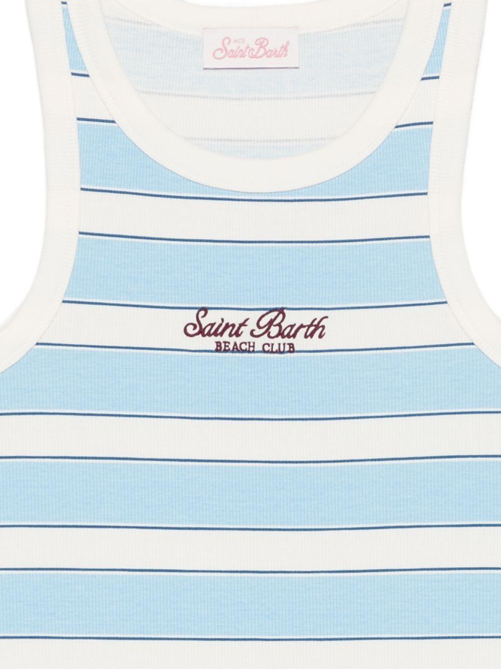 Canotta da donna MC2 Saint Barth azzurra con motivo a righe AAD001 02676L MC2 ST. BARTH 