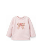 T-shirt per neonata Monnalisa Kids rosa con stampa fiocco sul davanti 39H600 8002 0091 MONNALISA KIDS 
