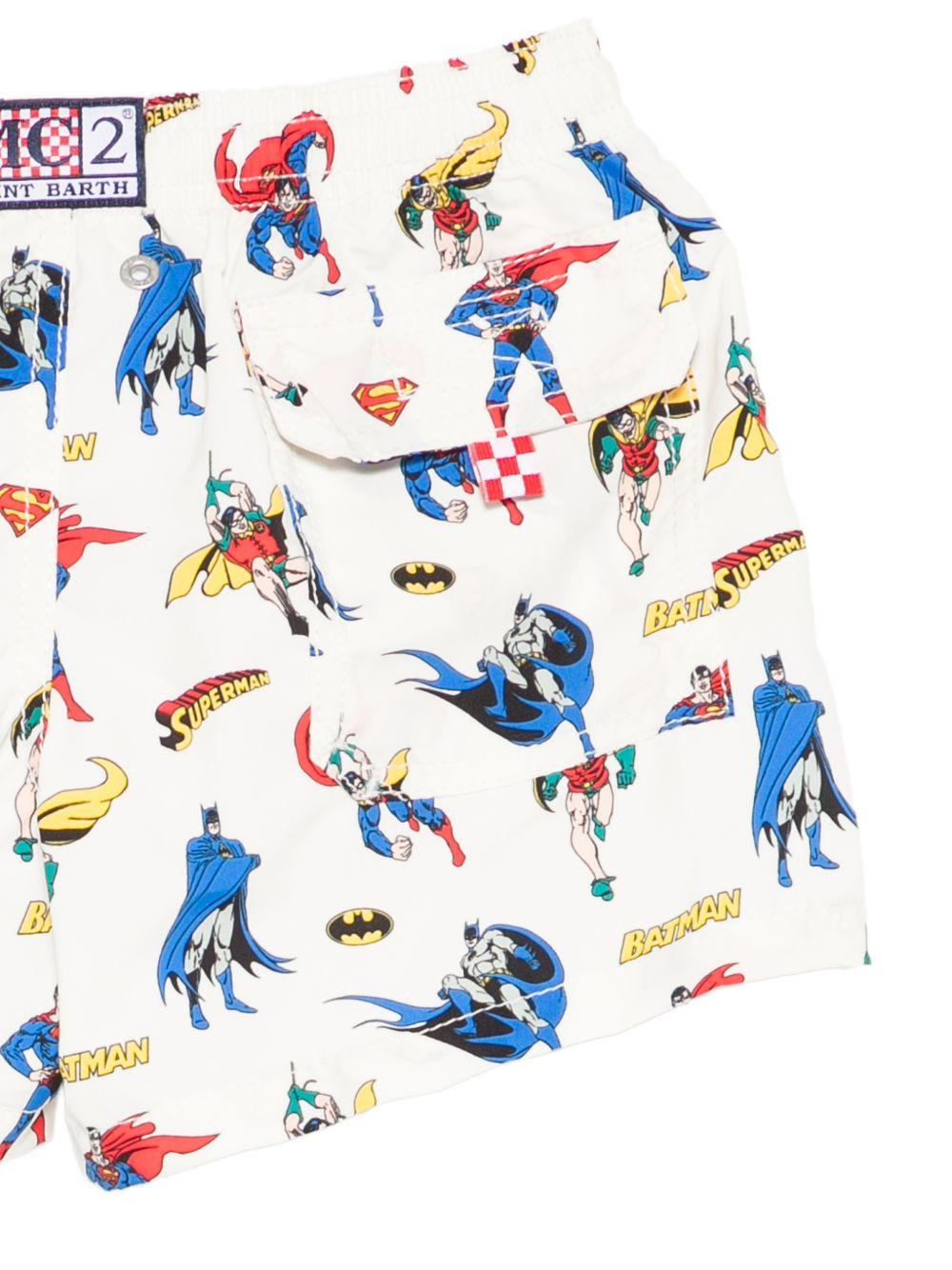 Costume da bagno per bambino MC2 Saint Barth Kids bianco avorio con patta stampata JEA0001 03748L MC2 ST. BARTH KIDS 