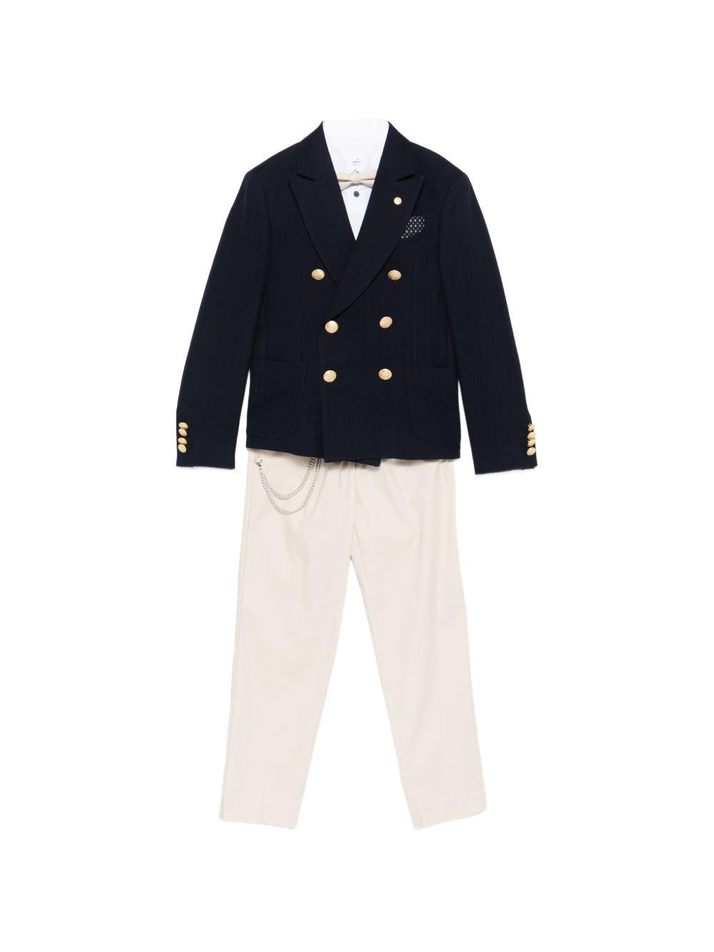 Completo doppiopetto per bambino Colorichiari blu con catena rimovibile (5 pezzi) MJ548385 4928d 60 COLORICHIARI KIDS 