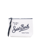 Pochette Aline MC2 Saint Barth bianca con logo a contrasto sul davanti ALI0053 07547L MC2 ST. BARTH KIDS 