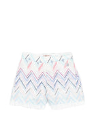 Shorts per bambina Missoni Kids multicolore con motivo a zigzag MY6B89 U0253 600RS MISSONI KIDS 