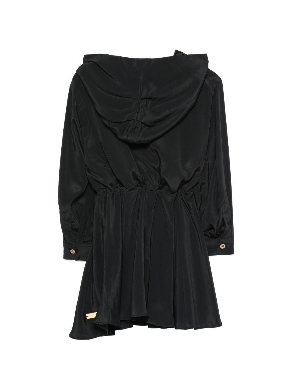 Abito per bambina Balmain Kids nero con design arricciato BZ1B40 K0005 930OR BALMAIN KIDS 
