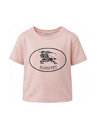 T-shirt per bambina Burberry Kids rosa con stampa logo sul davanti 8125854 C2989 BURBERRY KIDS 