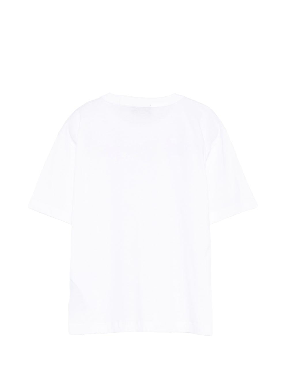 T-shirt per bambino Paul & Shark Kids bianca con logo sul davanti WUM006LAA53 10101 PAUL & SHARK KIDS 