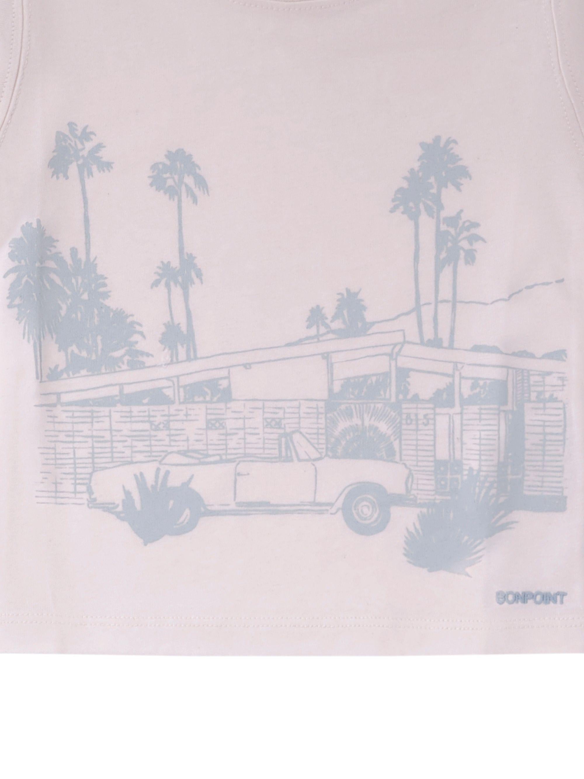 T-shirt per neonato Bonpoint bianco con stampa grafica C06YTSK00001 104 BONPOINT KIDS 