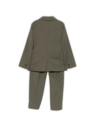 Completo a due pezzi per bambino Paola Pecora Kids verde con revers a lancia PP4267 OLIVA PAOLO PECORA KIDS 