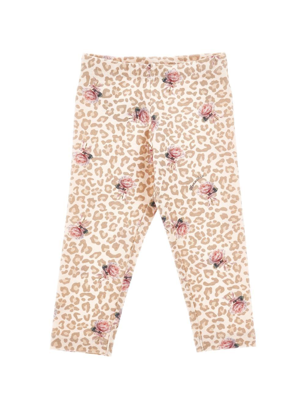Completo t-shirt e pantaloni per neonata Monnalisa Kids multicolore con stampa leopardata 39H500 8002 0180 MONNALISA KIDS 