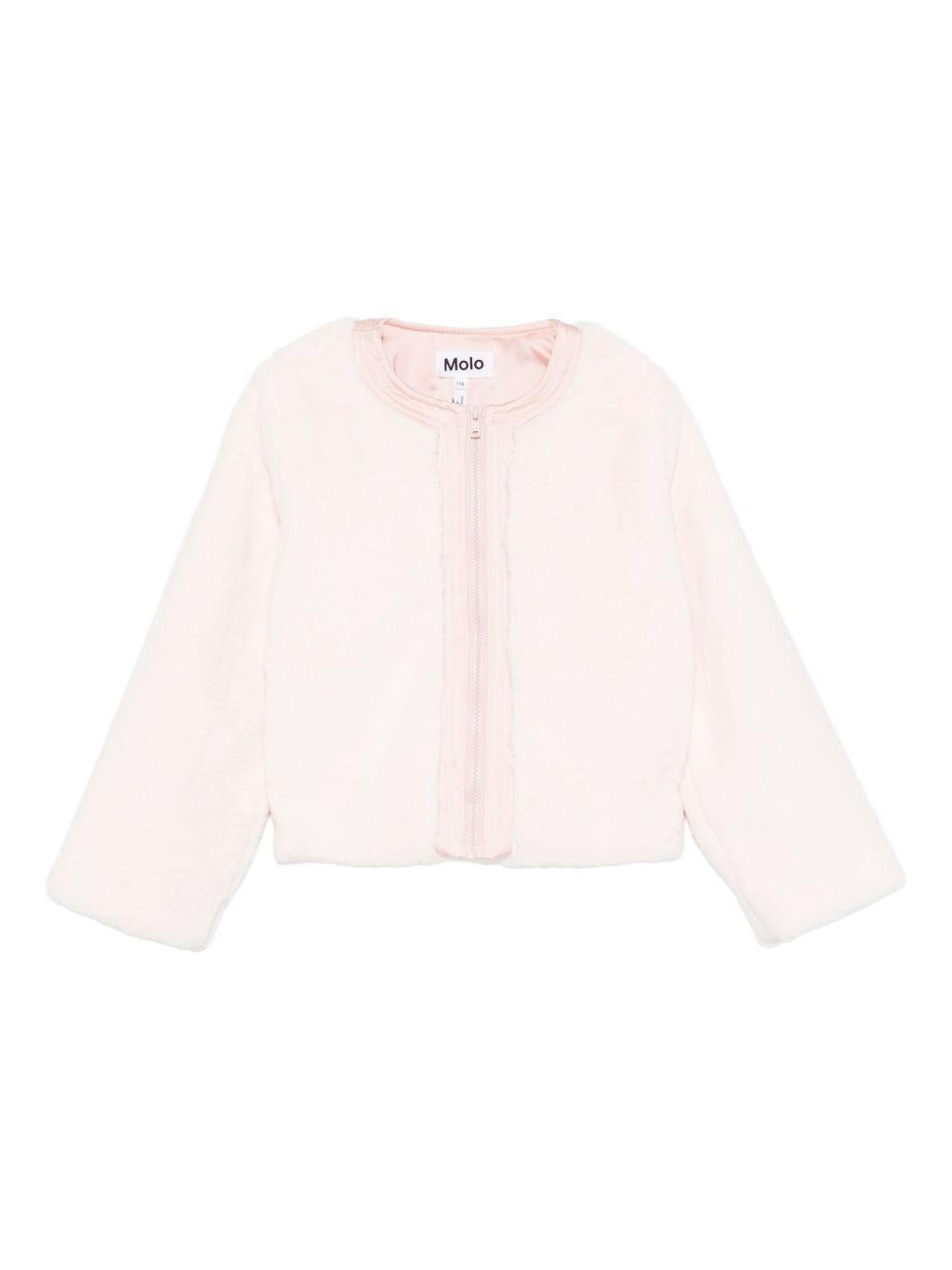 Giacca per bambina Molo rosa con cerniera frontale 2W25M301 5503 MOLO 