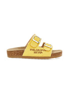 Ciabatte per bambina Philosophy di Lorenzo Serafini Kids gialle con logo sui lati I8G007 7717 0014 PHILOSOPHY KIDS 