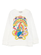 Felpa per bambina Stella McCartney Kids bianco con stampa Stellabrate TX4B50 Z0453 101 STELLA McCARTNEY KIDS 