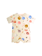 Costume neonata Molo Kids beige con stampa all-over 8S26P527 9502 MOLO KIDS 