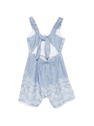 Abito per bambina Ermanno Scervino Junior in denim con ricami Z1G201 7672 0062 ERMANNO SCERVINO KIDS 