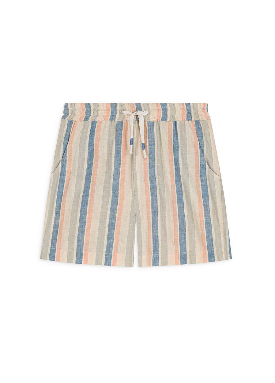 Shorts per neonati Louise Misha Kids beige con righe verticali BRI-S25-S0099 SAND LOUISE MISHA KIDS 