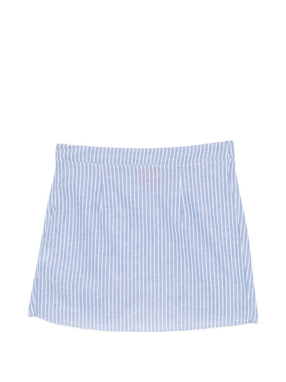Gonna per donna Merci azzurra con motivo a righe GN172 UNICO MERCI 