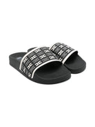 Infradito per bambina Elisabetta Franchi La Mia Bambina nero con monogramma F4A0E03131745 Z630 ElISABETTA FRANCHI 