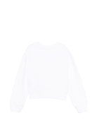 Felpa per bambina Off-White Kids bianca con stampa grafica floreale sul davanti 44GBA013S26F001 100 OFF WHITE KIDS 