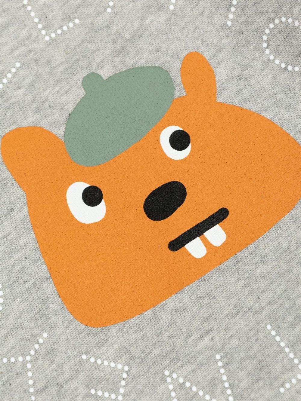 Felpa per neonato Stella McCartney Kids grigia con motivo Bear TX4630 Z0453 807 STELLA McCARTNEY KIDS 