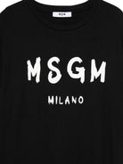 Abito per bambina MSGM Kids nero con stampa logo S6MSJGDR068 110 MSGM KIDS 