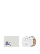 Set bavaglini per neonati Burberry Kids multicolore in cotone Check (3 pezzi) 8126049 A1464 BURBERRY KIDS 
